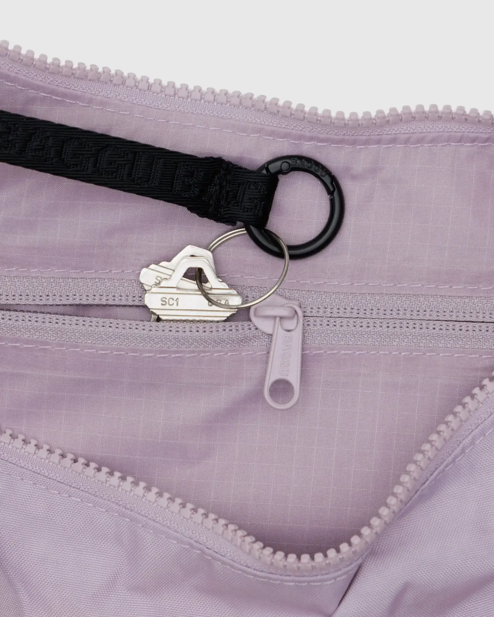 Medium Nylon Crescent Bag Dusty Pink - Image 4