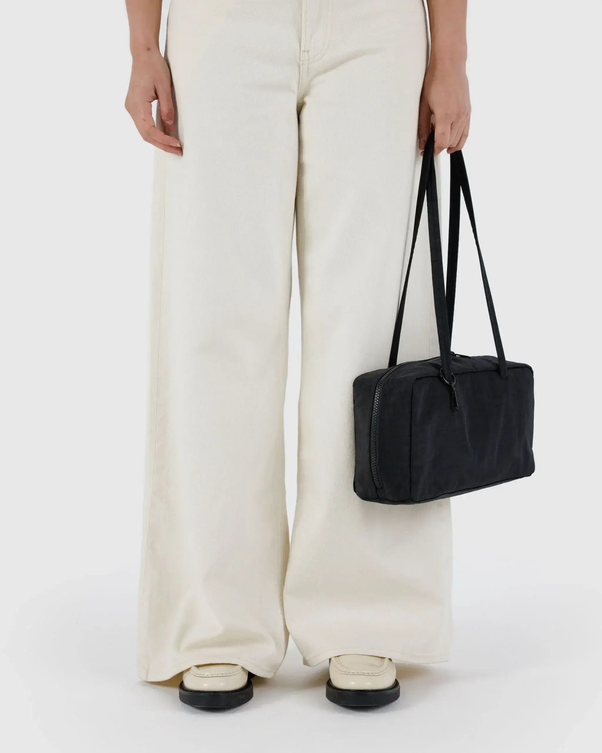 Nylon Bowler Bag Black - Image 3
