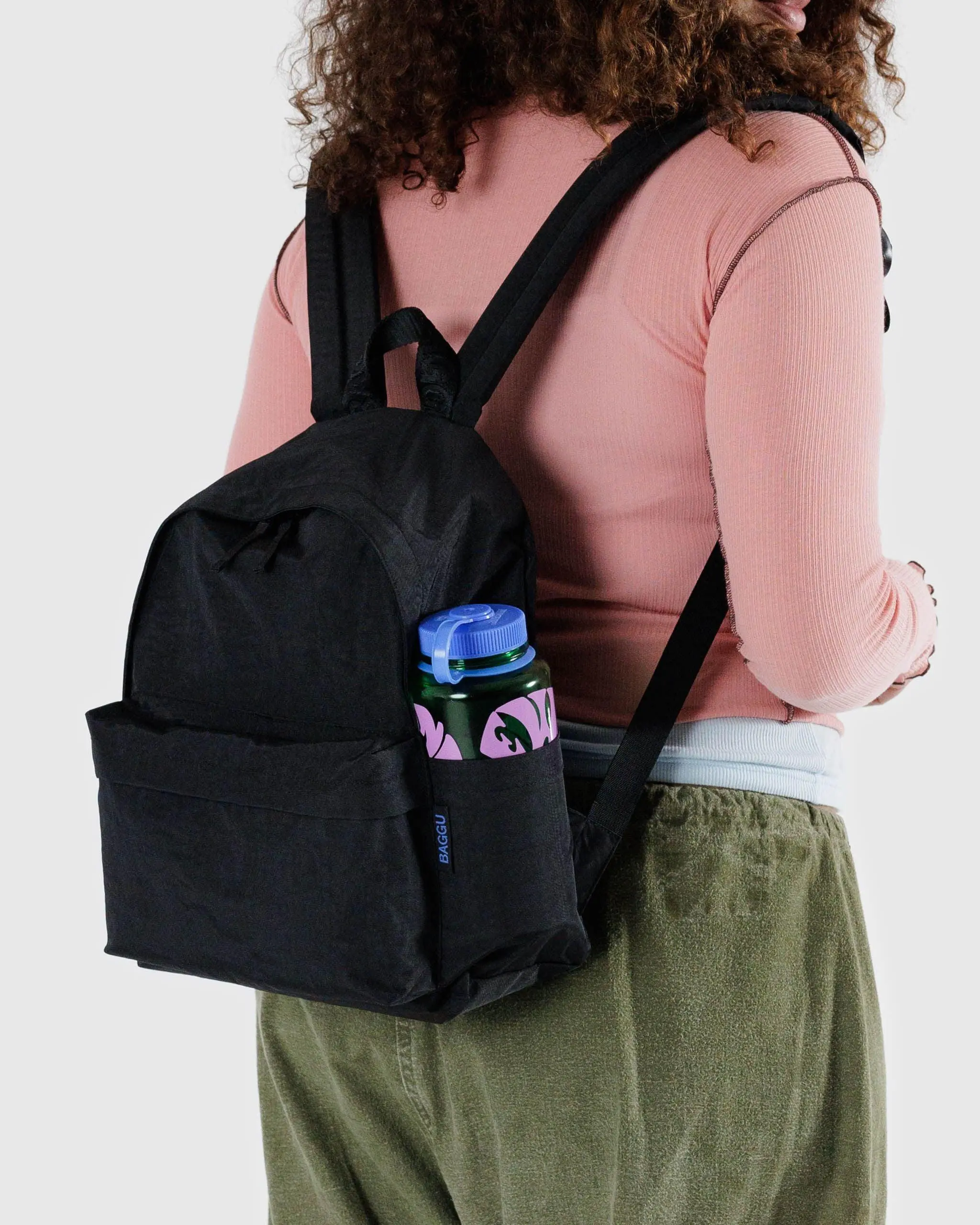 Medium Nylon Backpack Black - Image 2