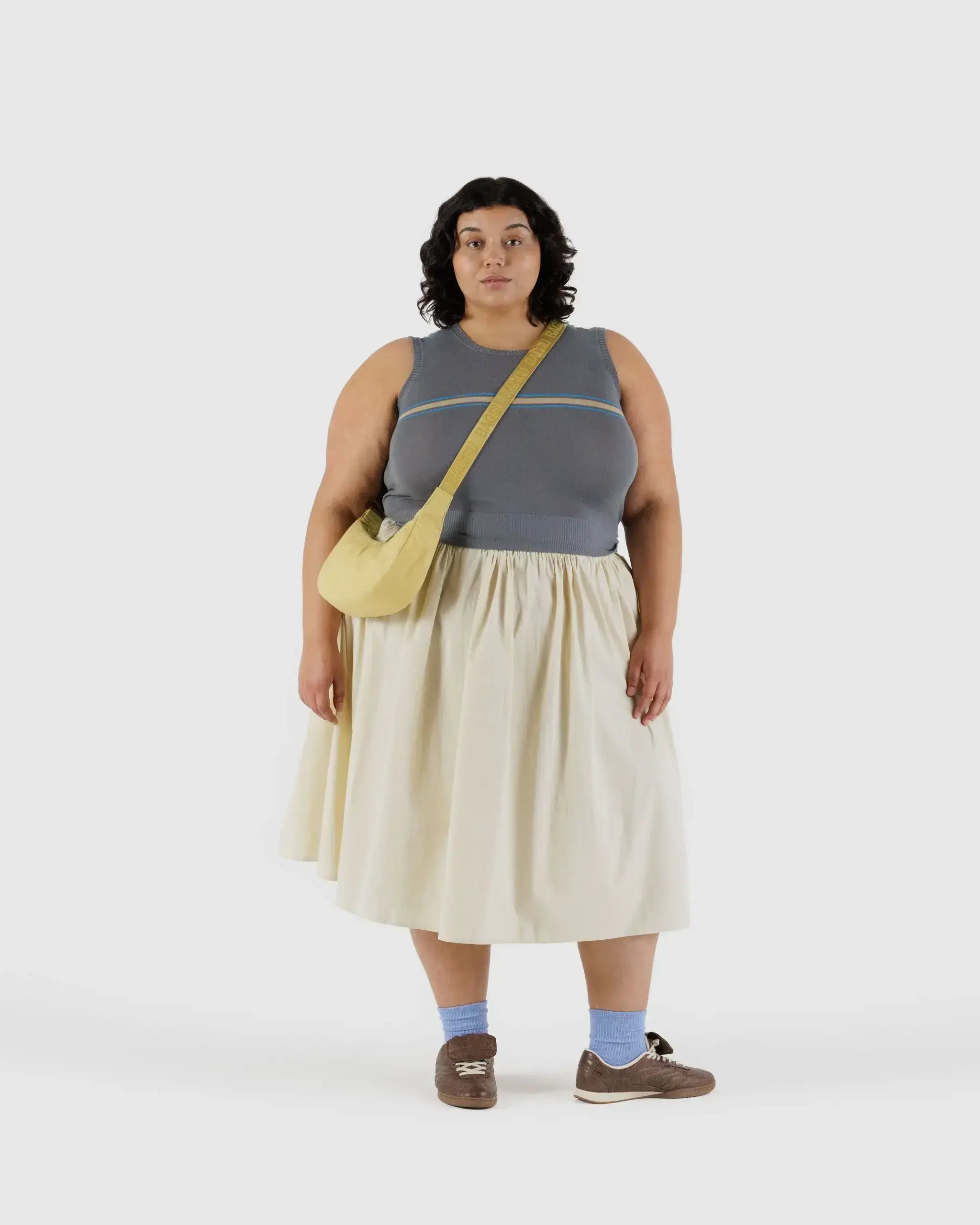 Small Nylon Crescent Bag Butter - Image 2