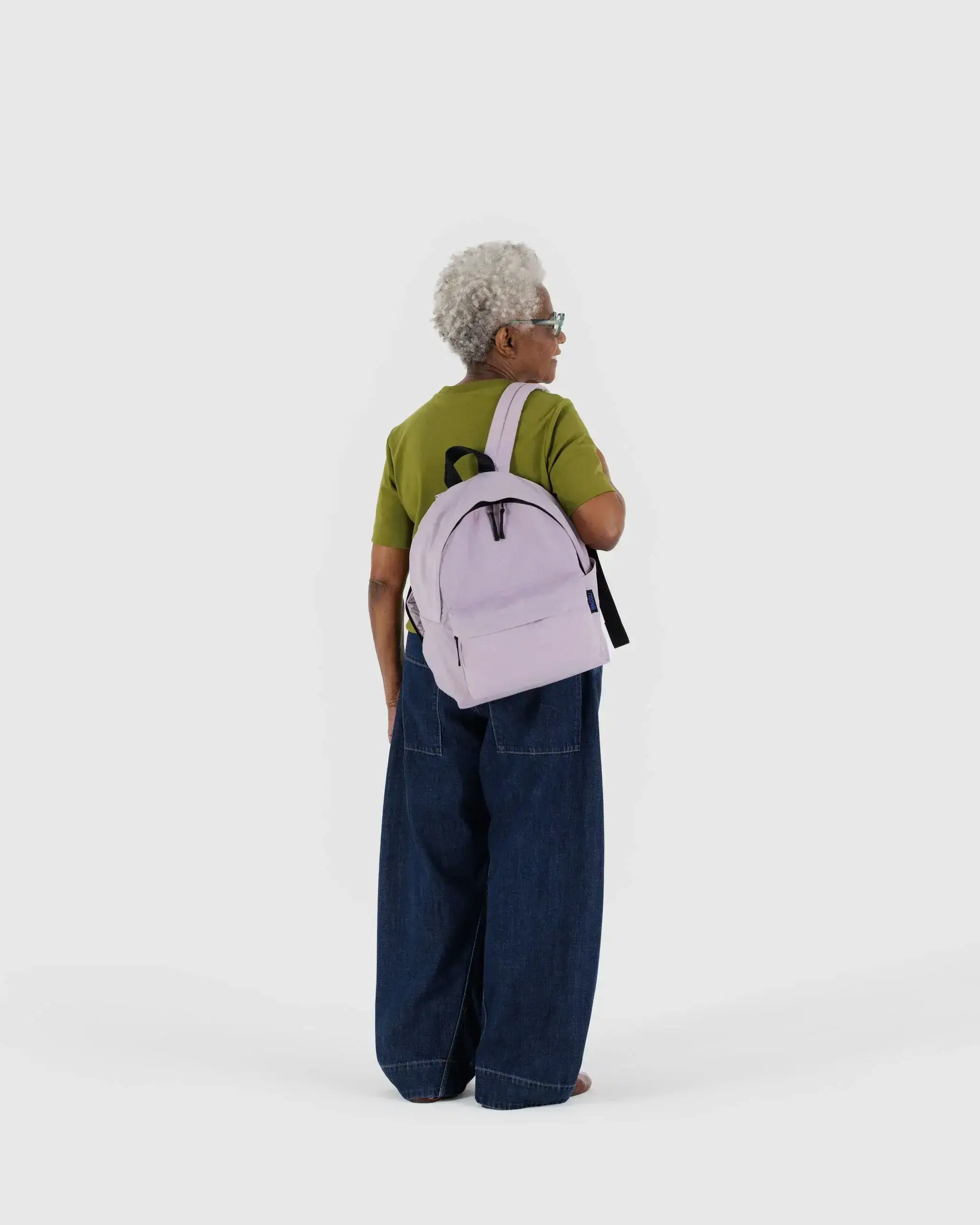 Medium Nylon Backpack Dusty Pink - Image 2