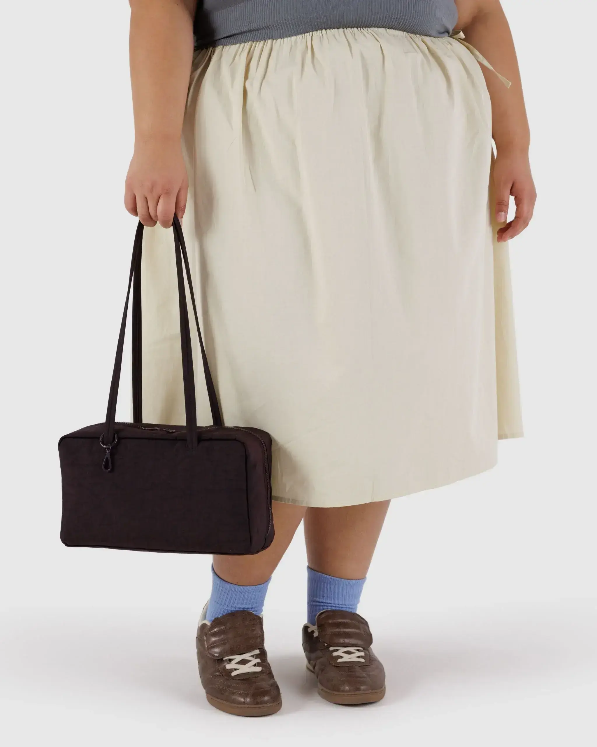 Nylon Bowler Bag Chocolate Plum - Image 3