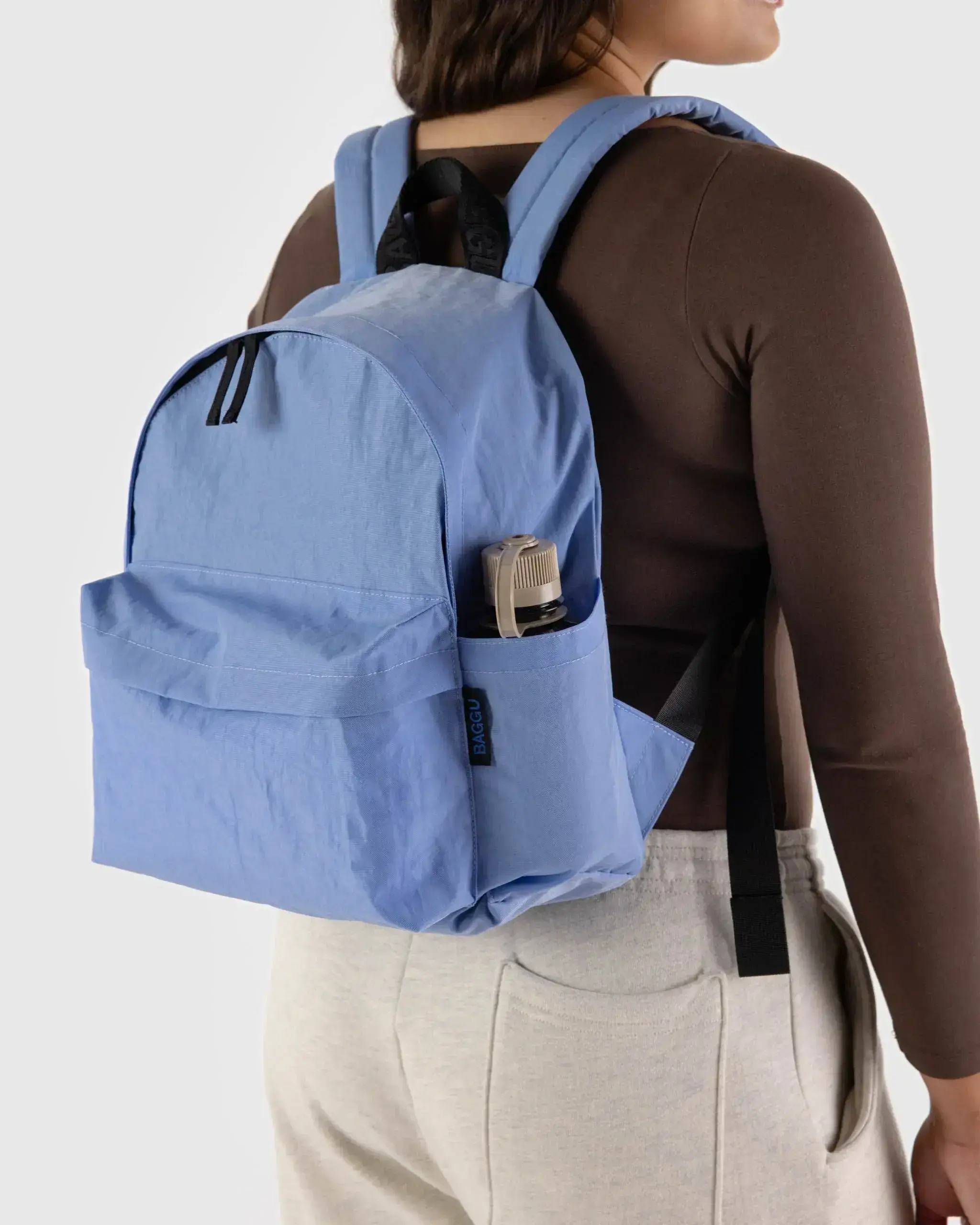 Medium Nylon Backpack Cornflower - Image 3