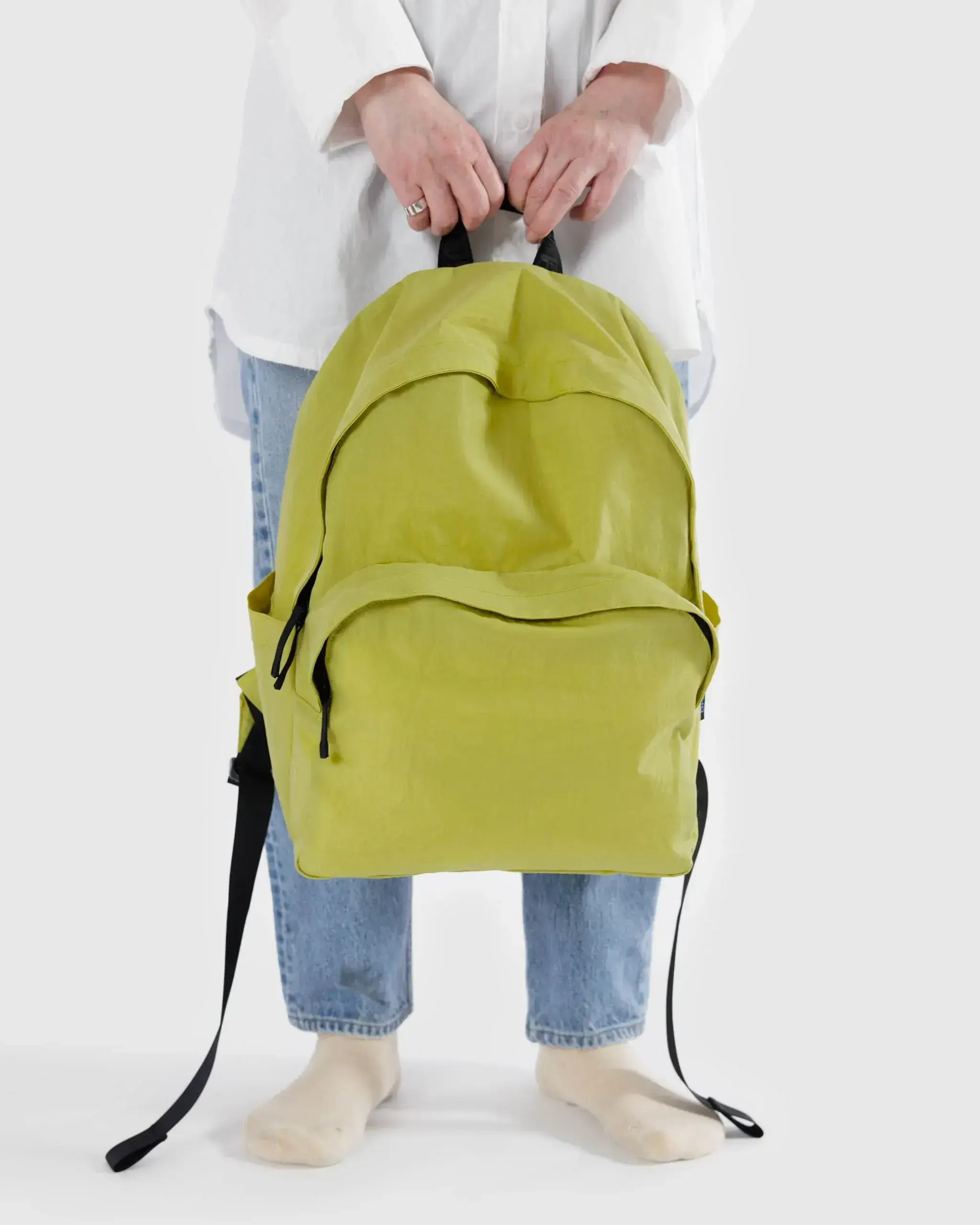 Large Nylon Backpack Lemongrass - Image 3