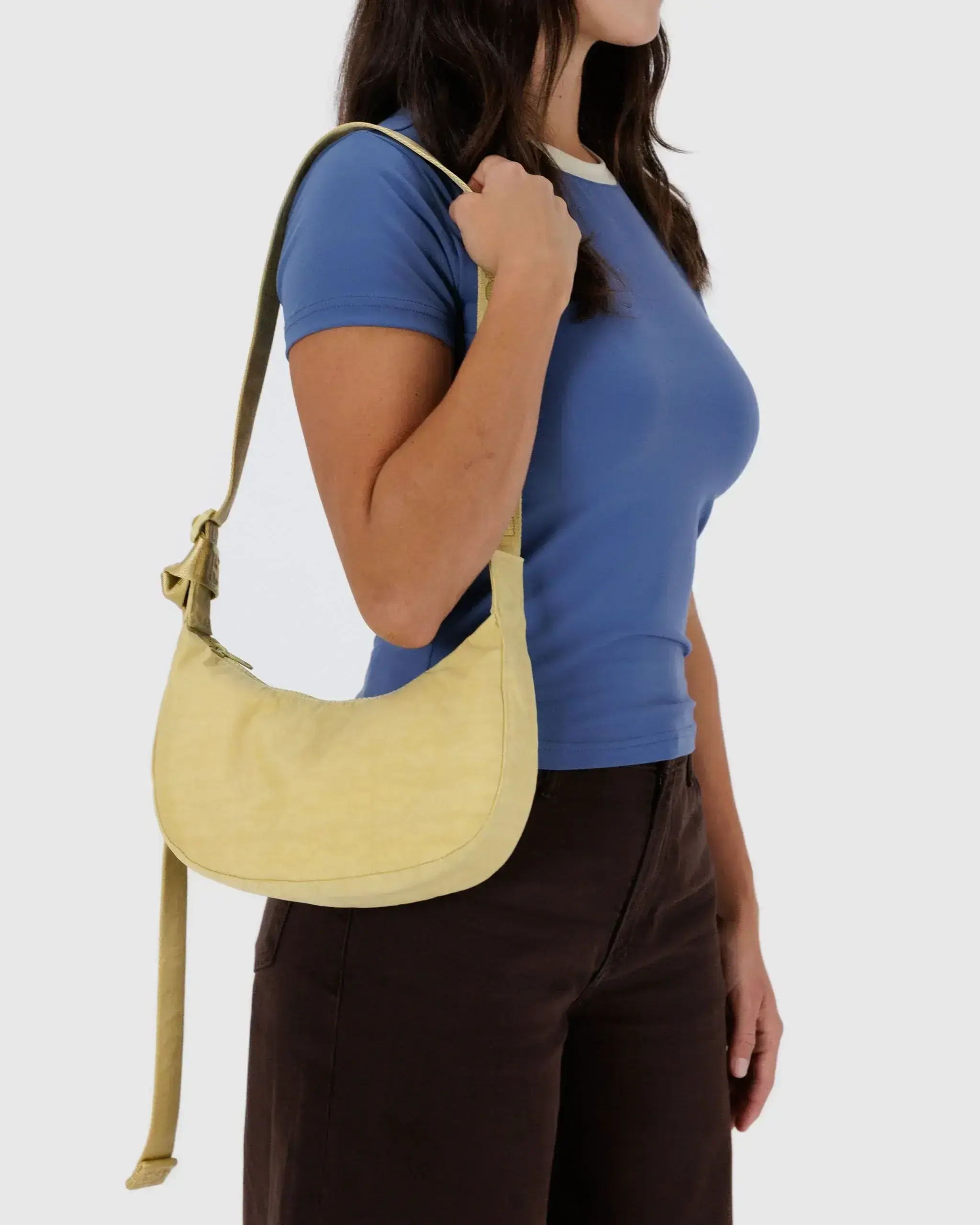 Small Nylon Crescent Bag Butter - Image 3
