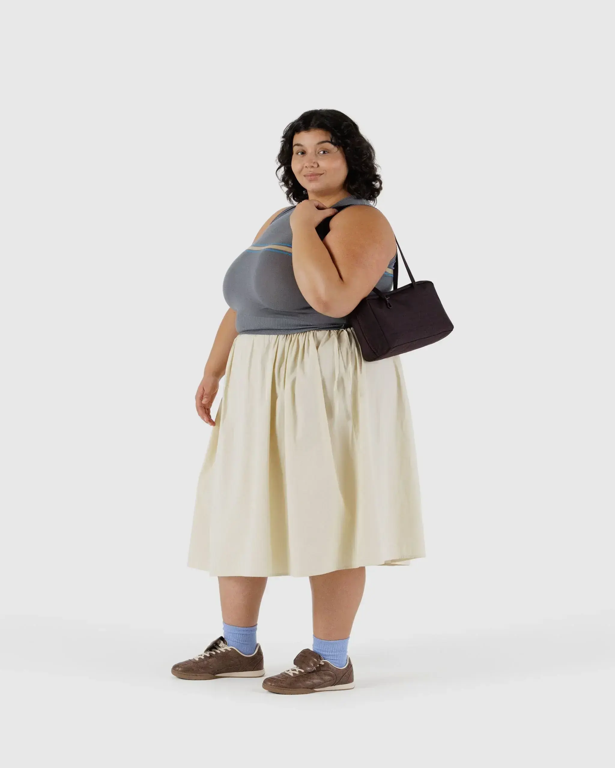 Nylon Bowler Bag Chocolate Plum - Image 2